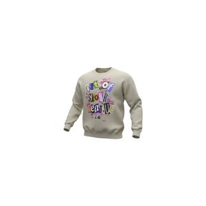 Popular Girl Sweatshirt Womens L/XL Tan New Out Of Your League Floral Graphic